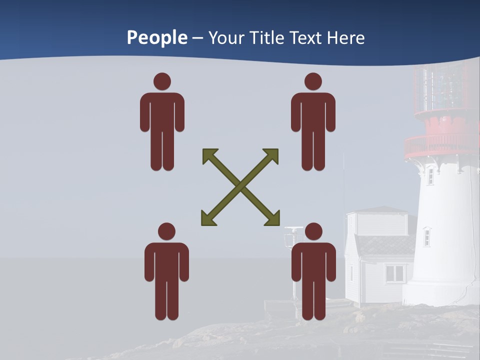 Lighthouse On The Shore PowerPoint Template