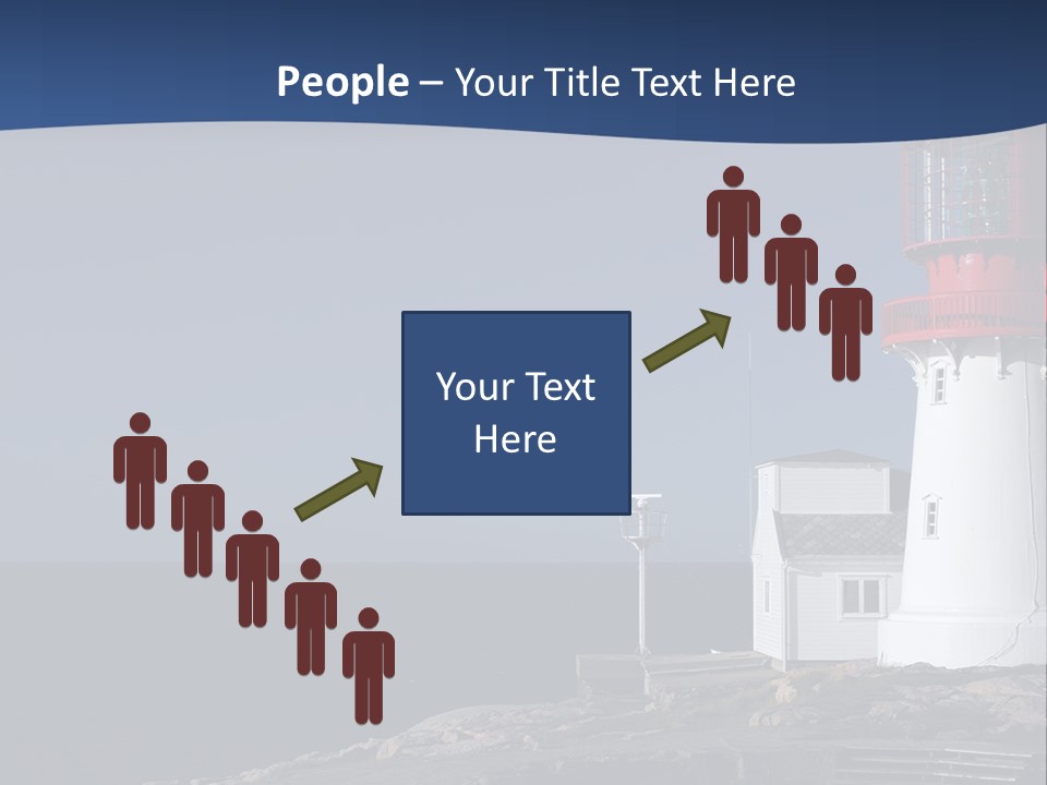 Lighthouse On The Shore PowerPoint Template