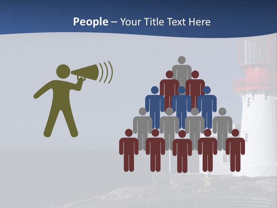 Lighthouse On The Shore PowerPoint Template