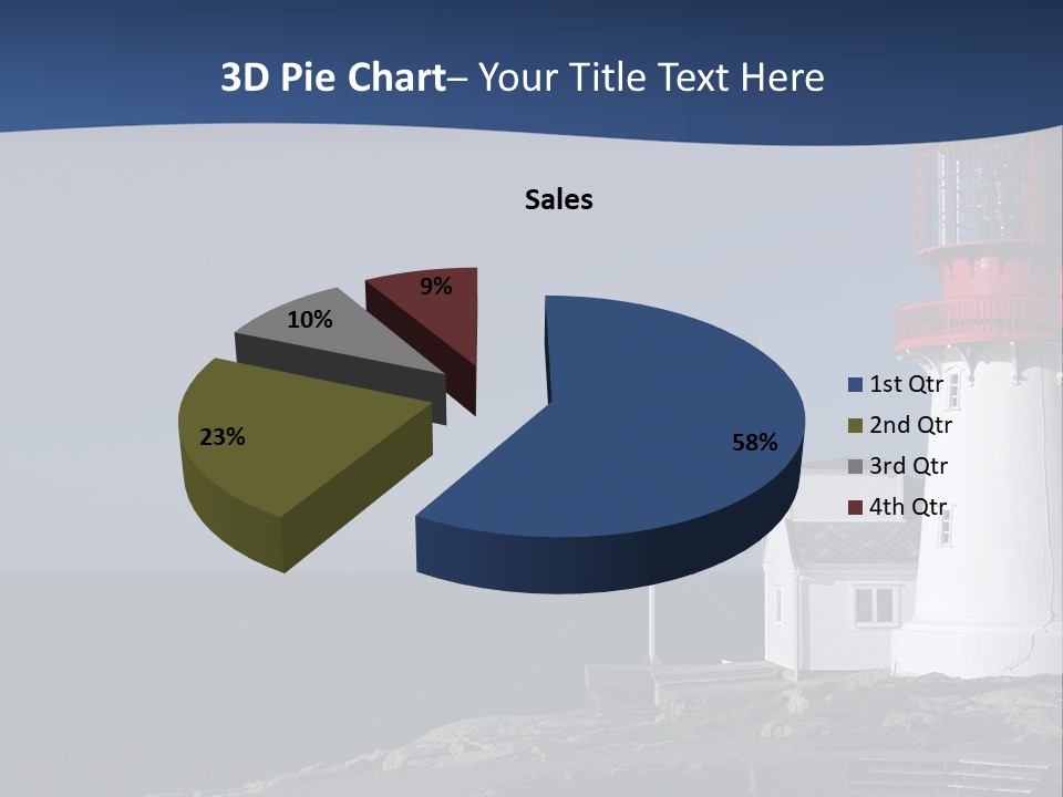 Lighthouse On The Shore PowerPoint Template