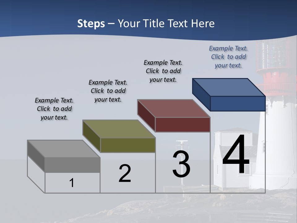 Lighthouse On The Shore PowerPoint Template