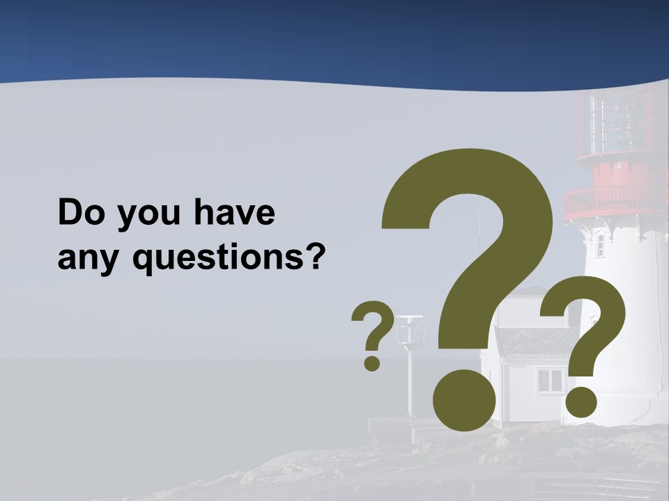 Lighthouse On The Shore PowerPoint Template