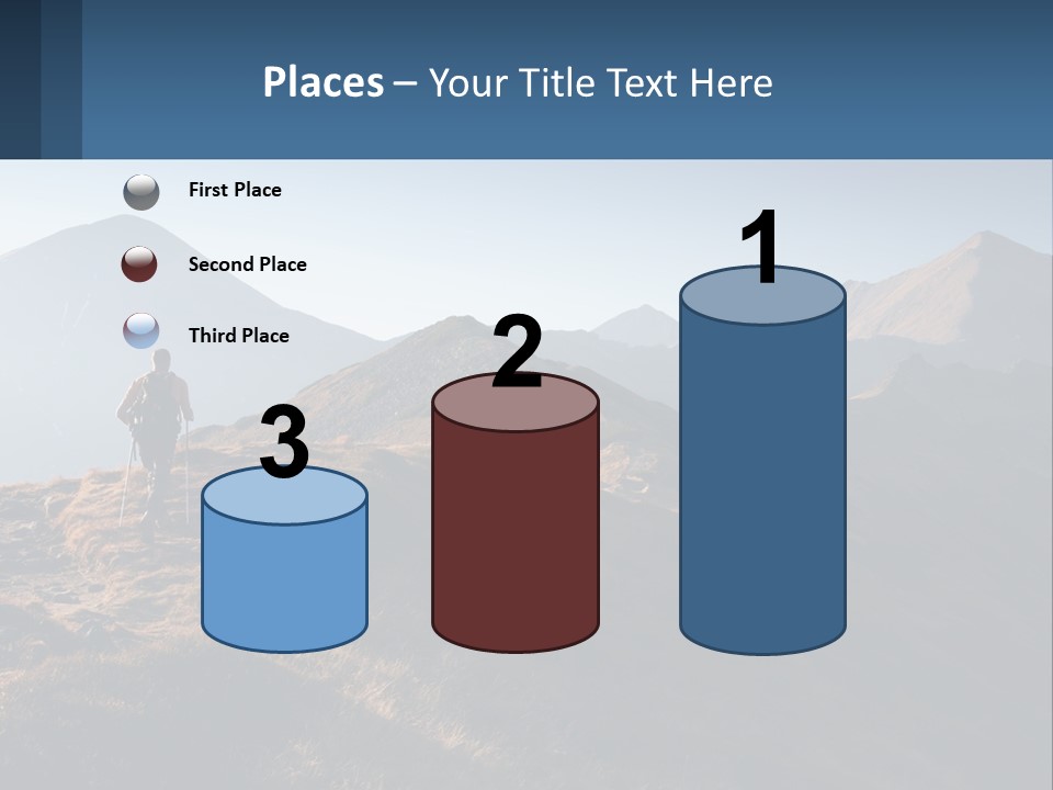 The Man Climbs The Mountains PowerPoint Template