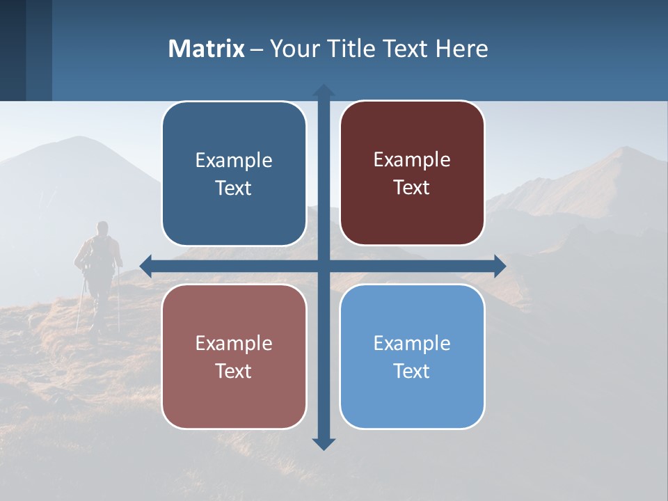 The Man Climbs The Mountains PowerPoint Template