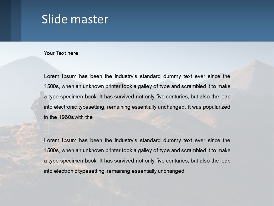 The Man Climbs The Mountains PowerPoint Template