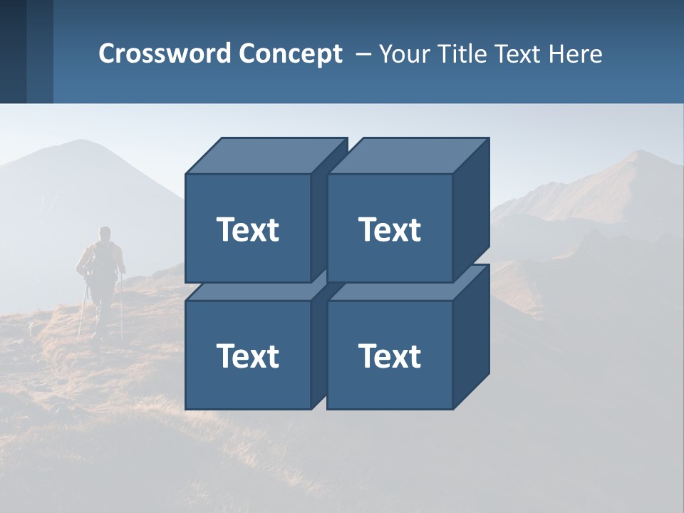 The Man Climbs The Mountains PowerPoint Template