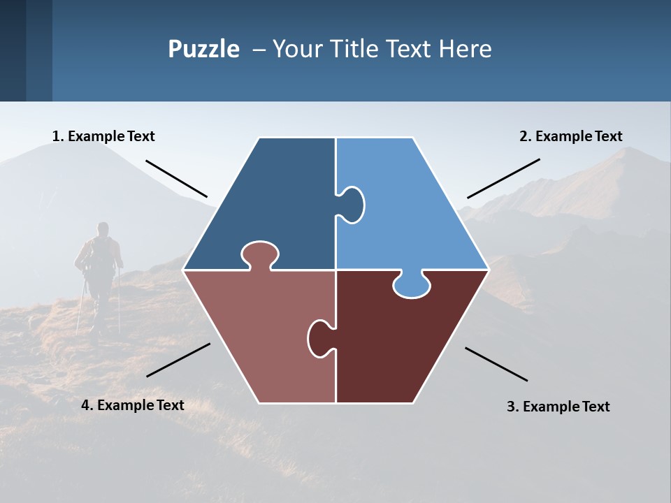 The Man Climbs The Mountains PowerPoint Template