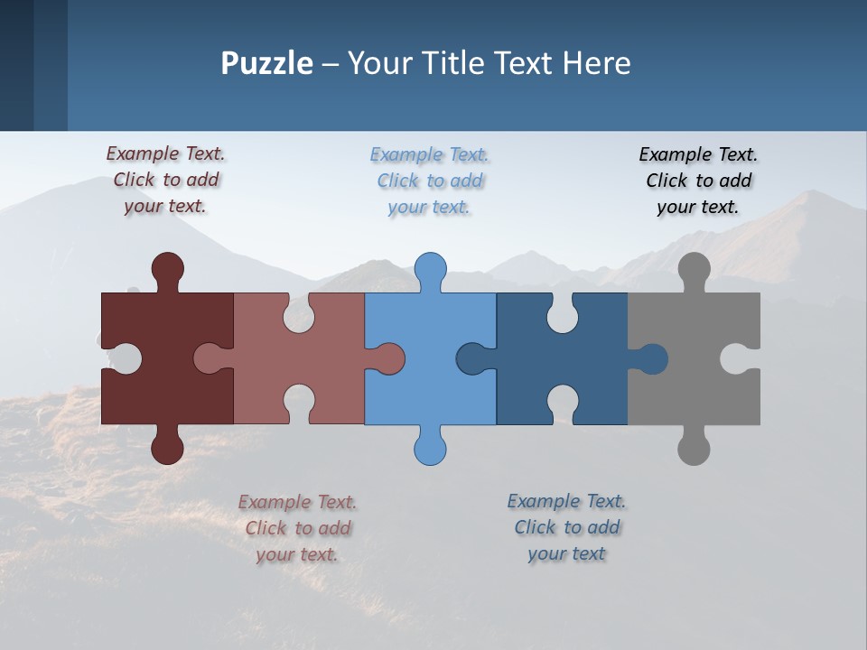 The Man Climbs The Mountains PowerPoint Template