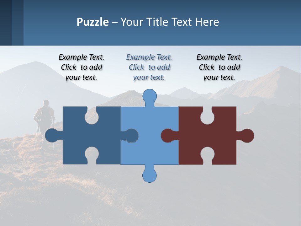 The Man Climbs The Mountains PowerPoint Template