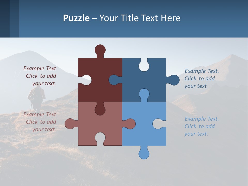 The Man Climbs The Mountains PowerPoint Template