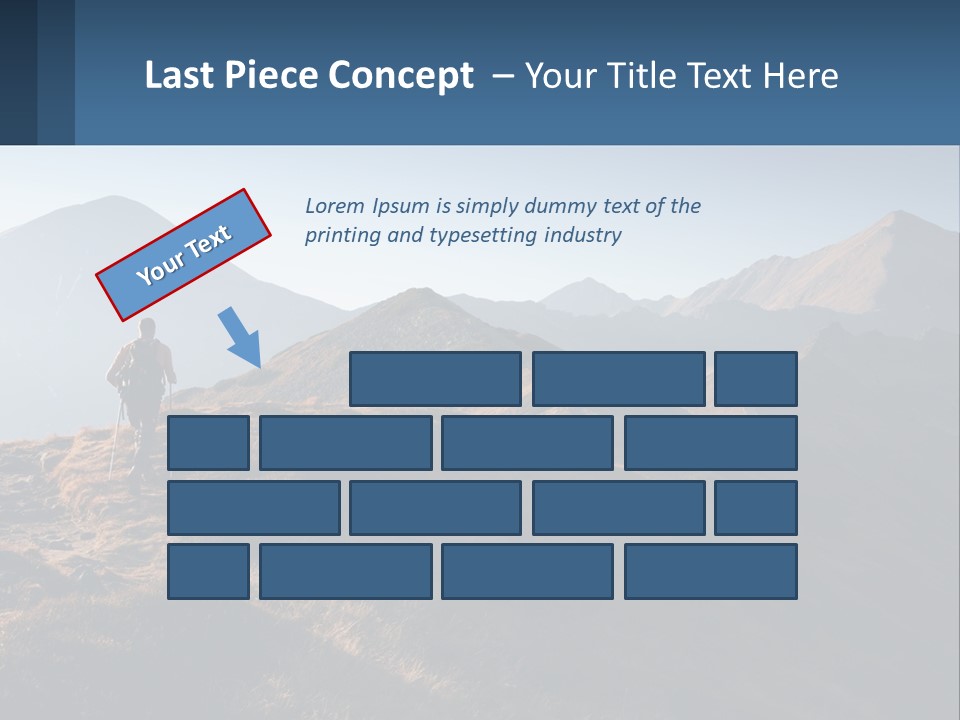 The Man Climbs The Mountains PowerPoint Template