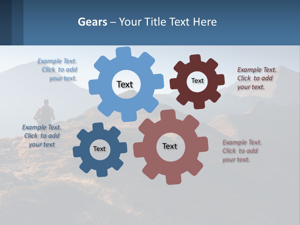 The Man Climbs The Mountains PowerPoint Template