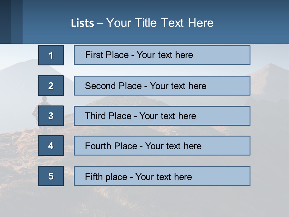The Man Climbs The Mountains PowerPoint Template