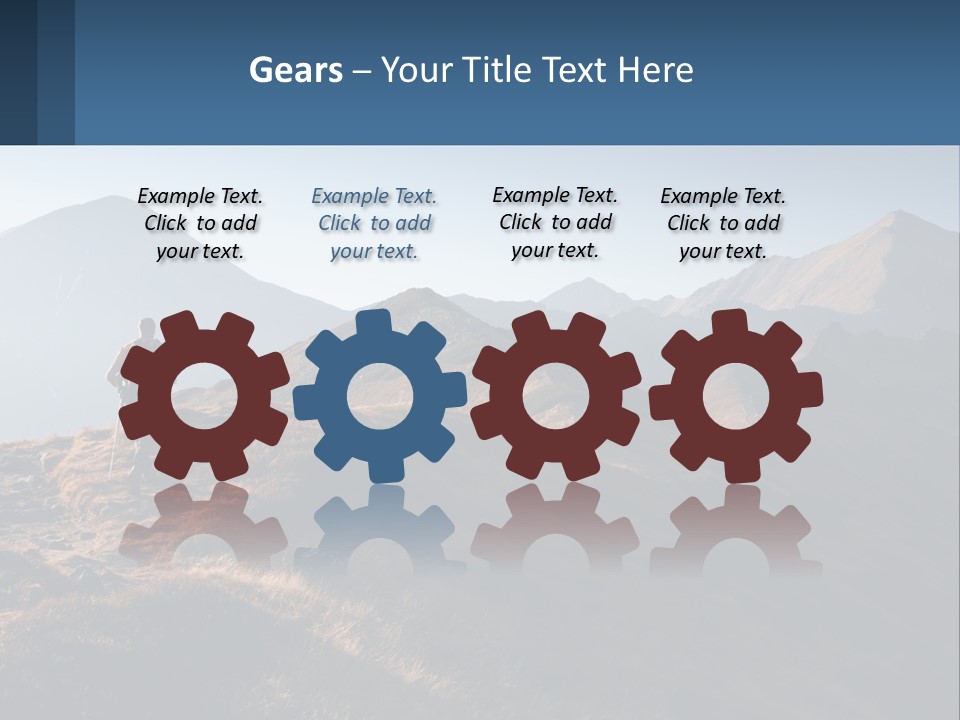 The Man Climbs The Mountains PowerPoint Template