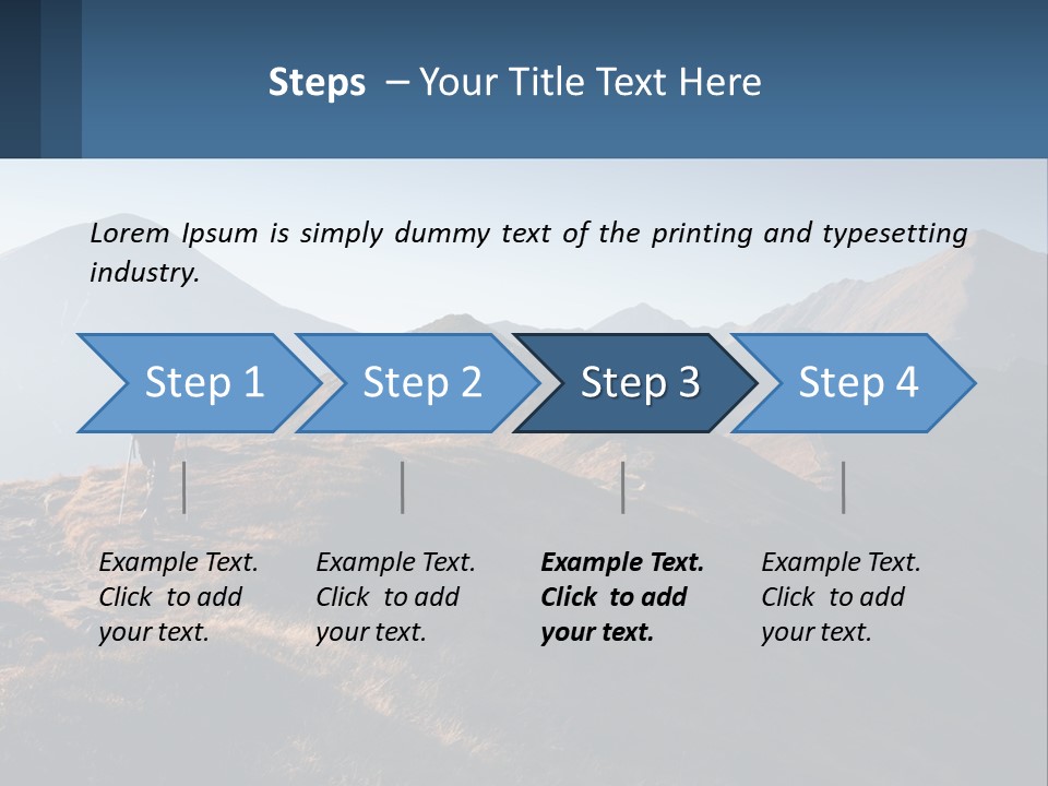 The Man Climbs The Mountains PowerPoint Template