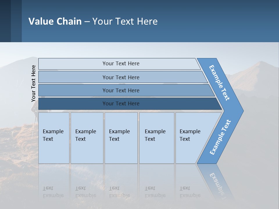 The Man Climbs The Mountains PowerPoint Template