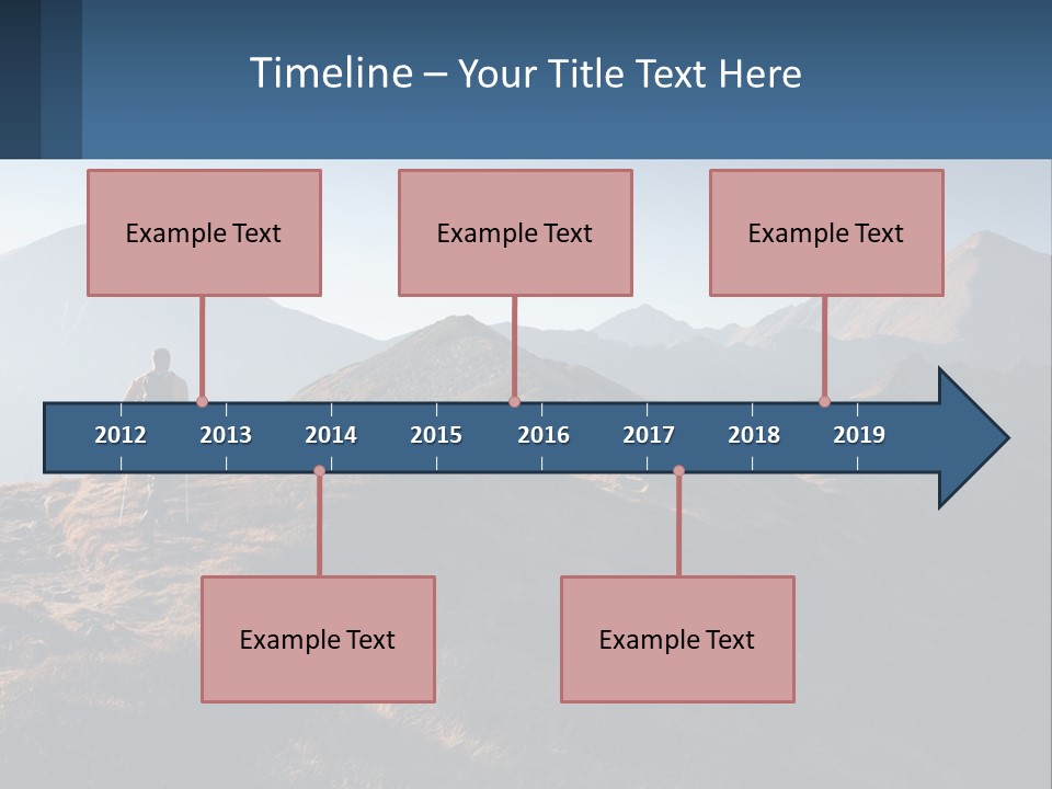 The Man Climbs The Mountains PowerPoint Template