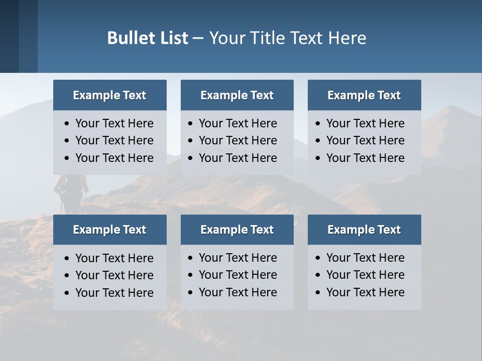 The Man Climbs The Mountains PowerPoint Template