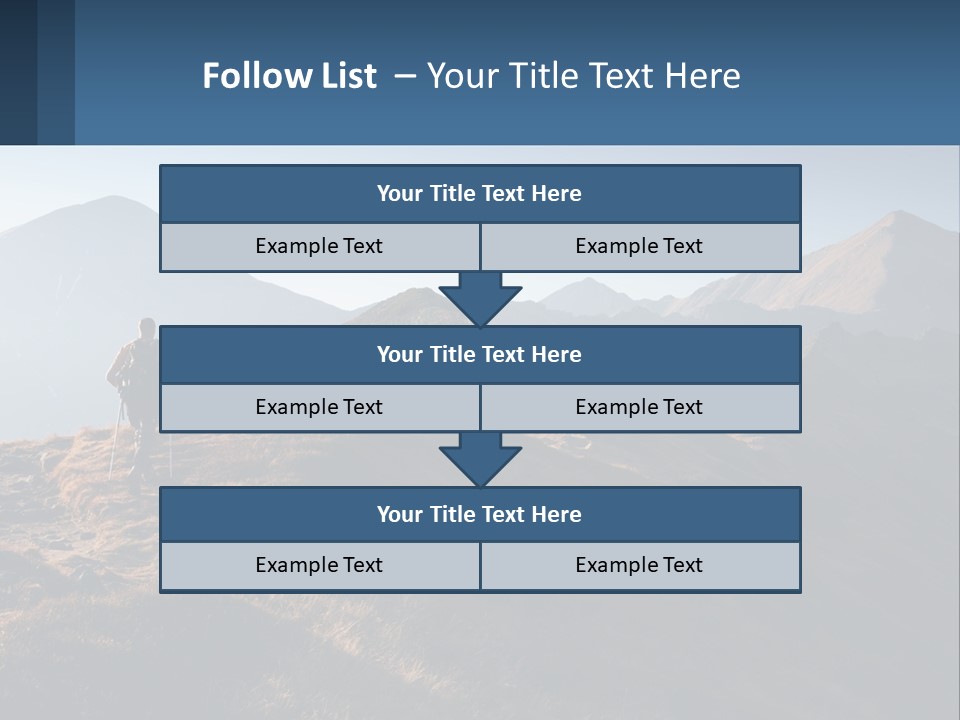 The Man Climbs The Mountains PowerPoint Template