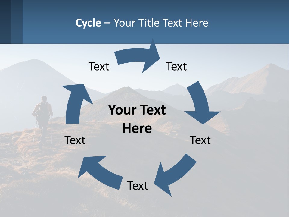 The Man Climbs The Mountains PowerPoint Template