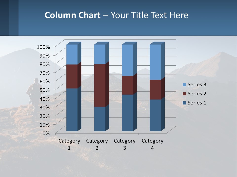The Man Climbs The Mountains PowerPoint Template