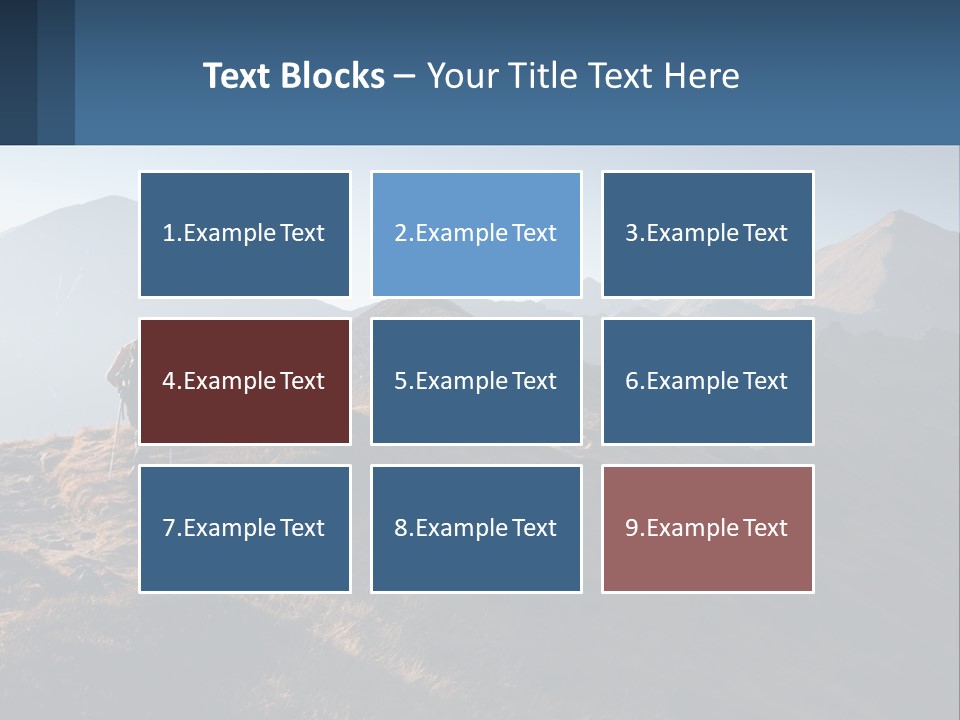 The Man Climbs The Mountains PowerPoint Template