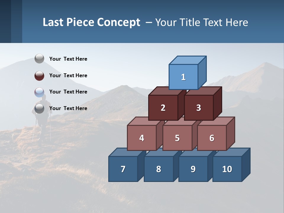 The Man Climbs The Mountains PowerPoint Template