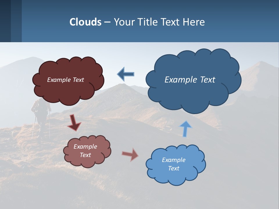 The Man Climbs The Mountains PowerPoint Template