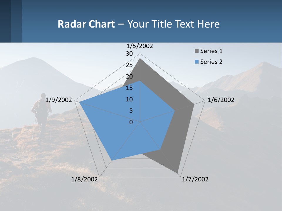 The Man Climbs The Mountains PowerPoint Template