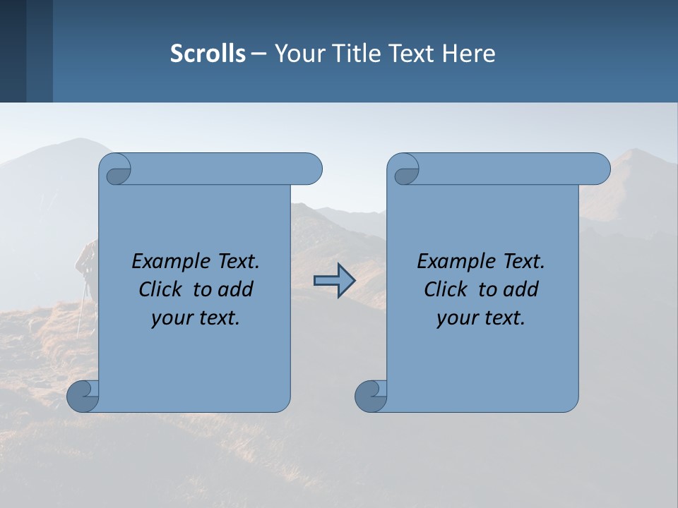 The Man Climbs The Mountains PowerPoint Template