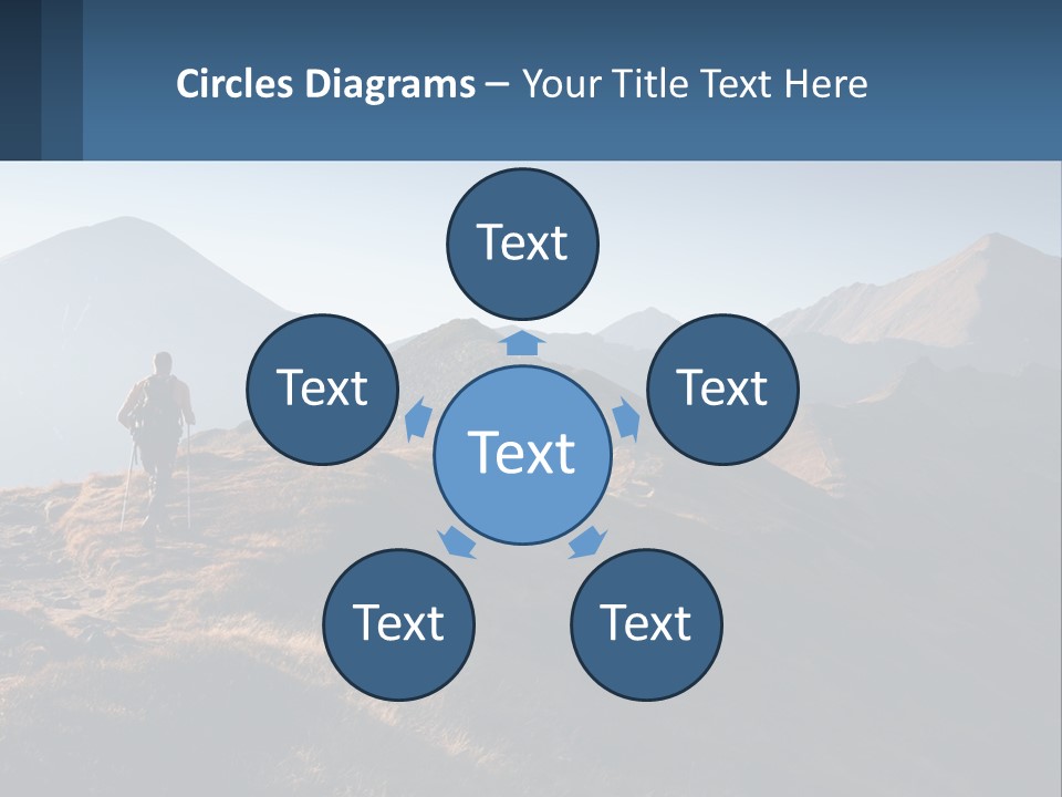 The Man Climbs The Mountains PowerPoint Template