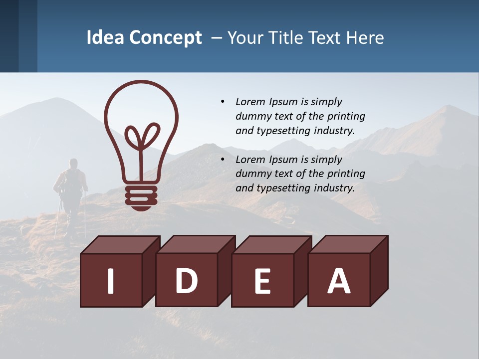 The Man Climbs The Mountains PowerPoint Template