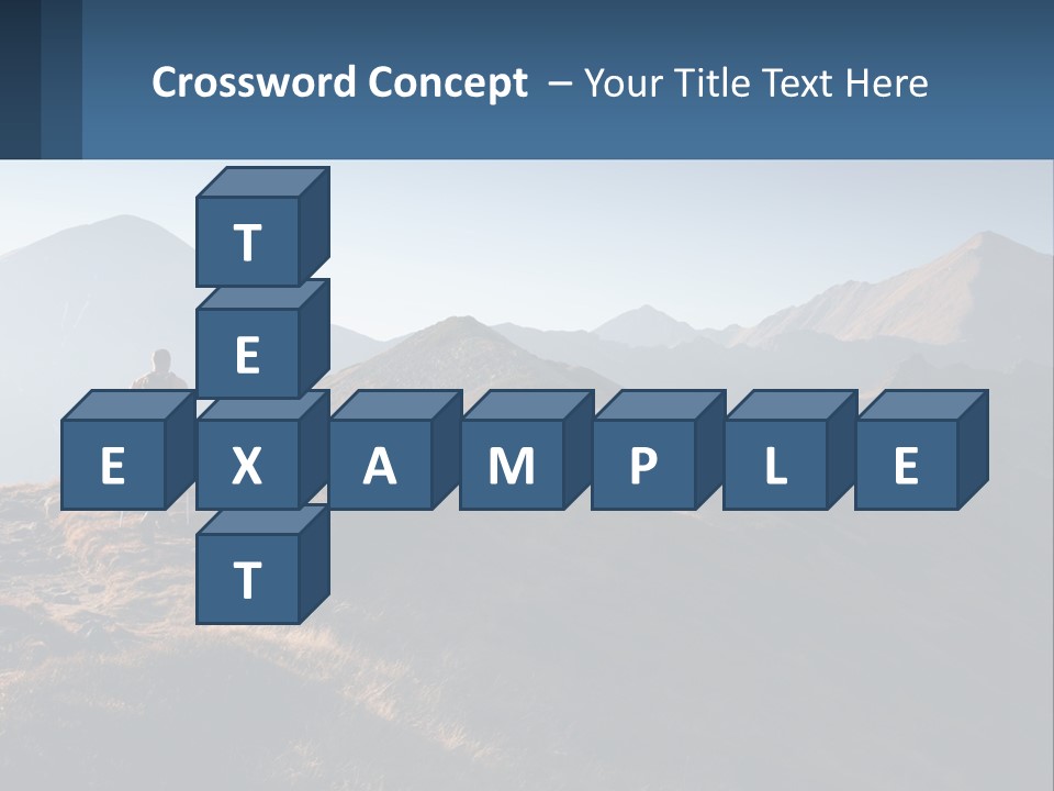 The Man Climbs The Mountains PowerPoint Template