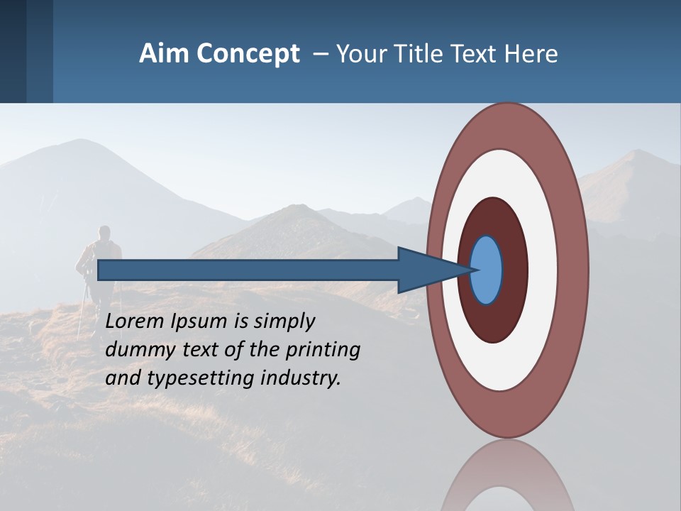 The Man Climbs The Mountains PowerPoint Template