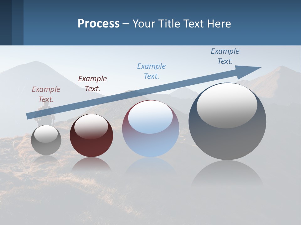 The Man Climbs The Mountains PowerPoint Template