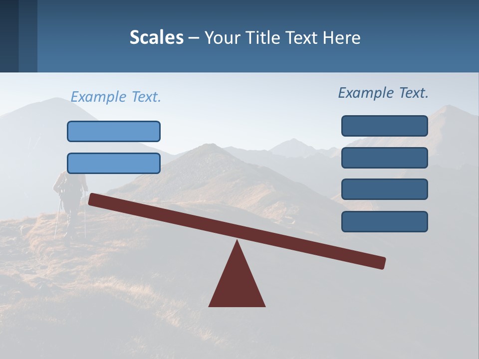 The Man Climbs The Mountains PowerPoint Template