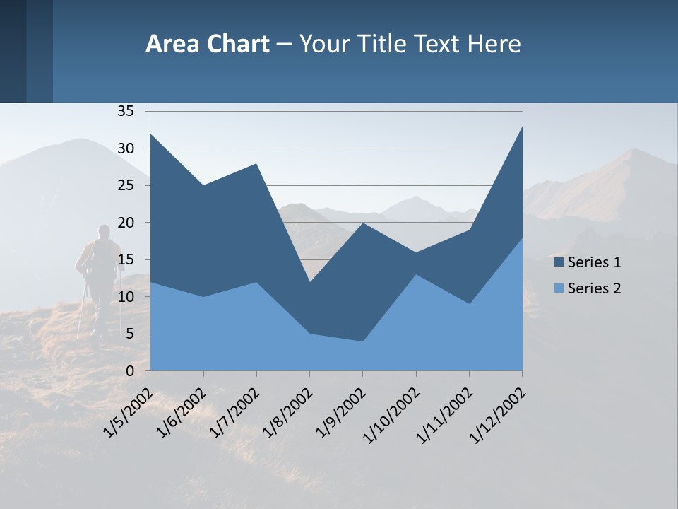 The Man Climbs The Mountains PowerPoint Template
