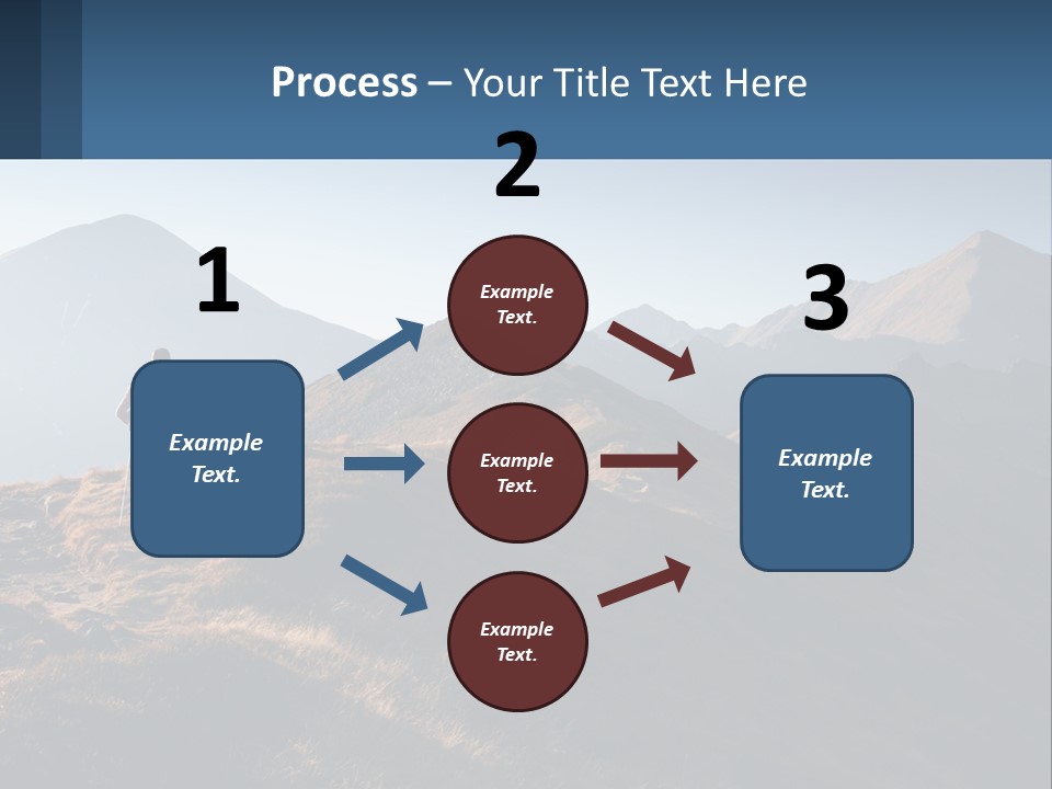 The Man Climbs The Mountains PowerPoint Template