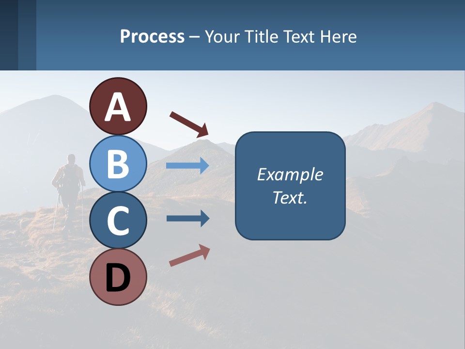 The Man Climbs The Mountains PowerPoint Template