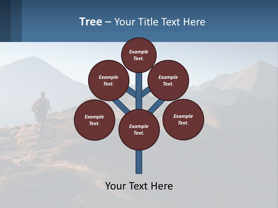 The Man Climbs The Mountains PowerPoint Template