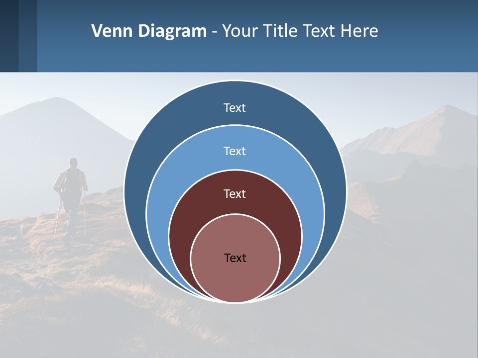 The Man Climbs The Mountains PowerPoint Template