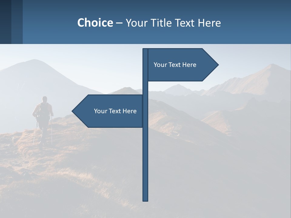 The Man Climbs The Mountains PowerPoint Template