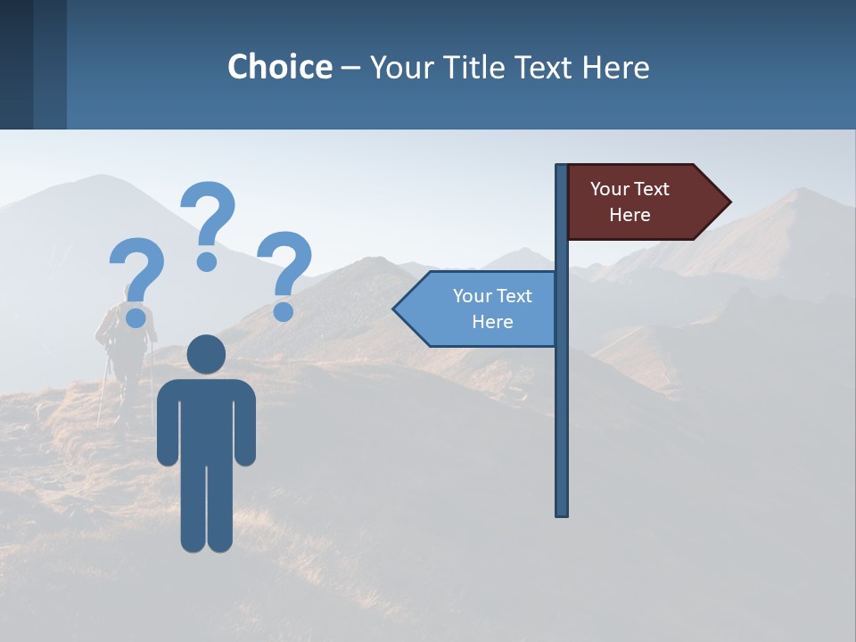 The Man Climbs The Mountains PowerPoint Template