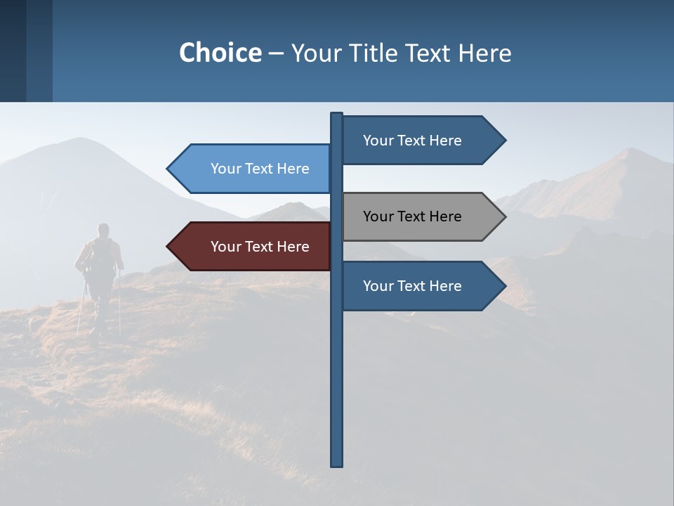The Man Climbs The Mountains PowerPoint Template