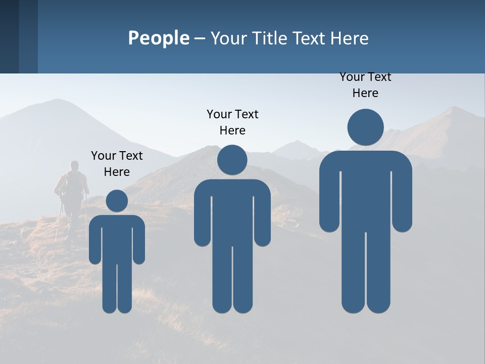 The Man Climbs The Mountains PowerPoint Template