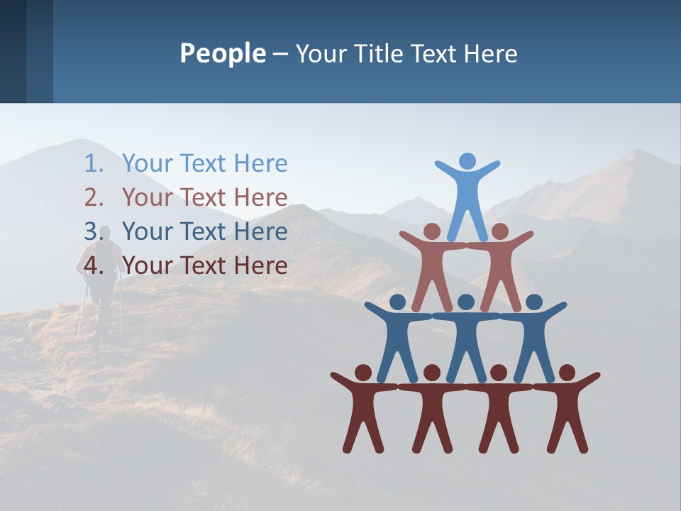 The Man Climbs The Mountains PowerPoint Template