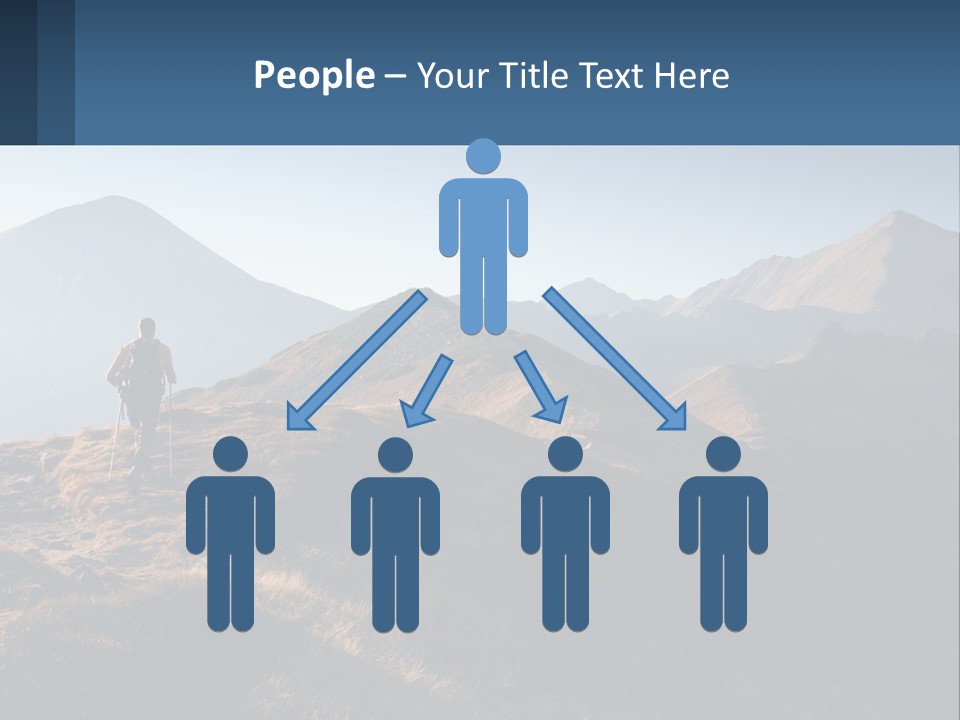 The Man Climbs The Mountains PowerPoint Template