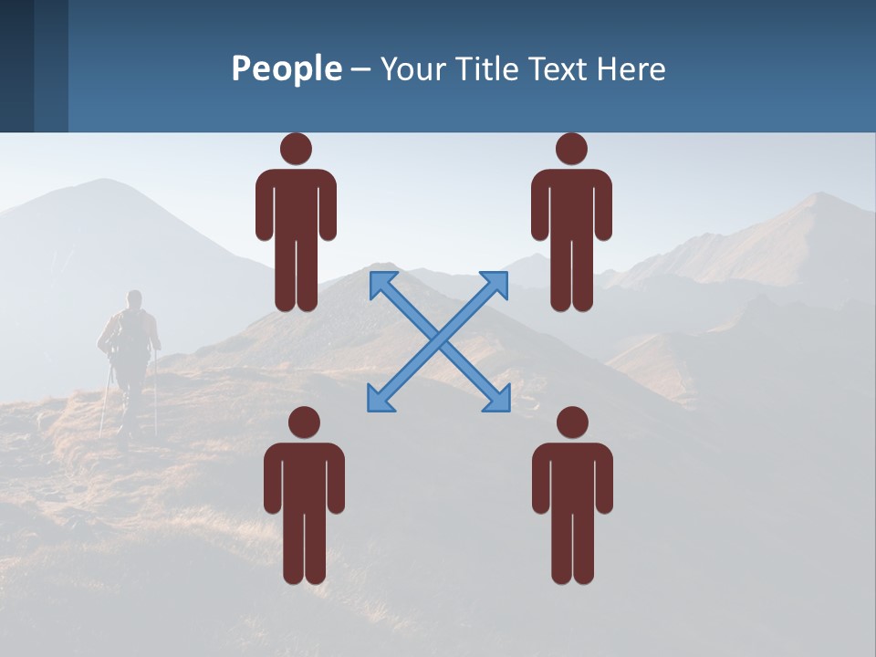 The Man Climbs The Mountains PowerPoint Template