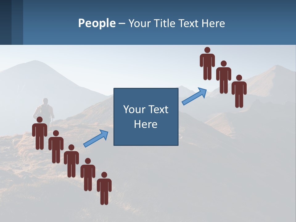 The Man Climbs The Mountains PowerPoint Template