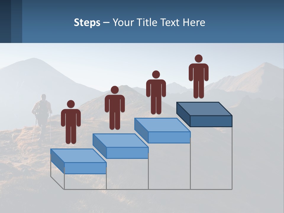 The Man Climbs The Mountains PowerPoint Template